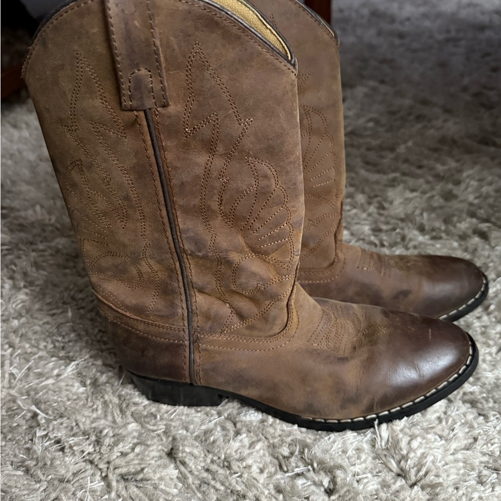 Kids Brown Leather Boots